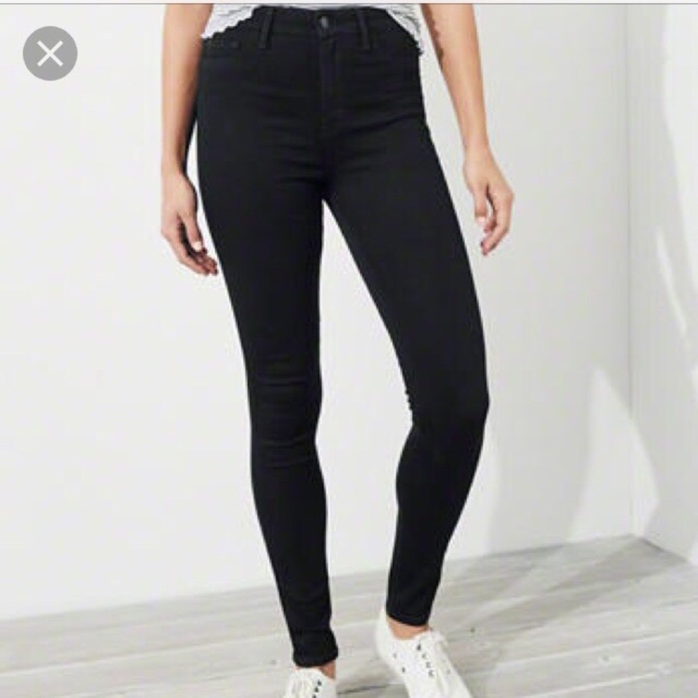 hollister black skinny jeans